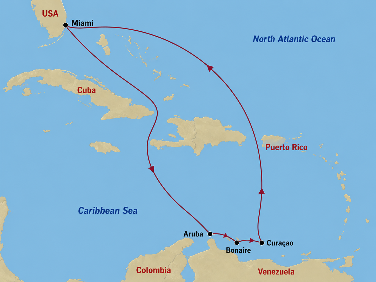 Carnival_ABC_Cruise_map